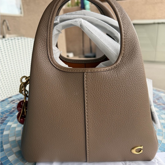 NWT Coach Lana 23 Dark Stone and Cherry Bag Charm - Picture 5 of 16